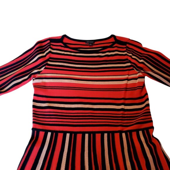 Ann Taylor Striped Flare Sweater Dress - Picture 5 of 9